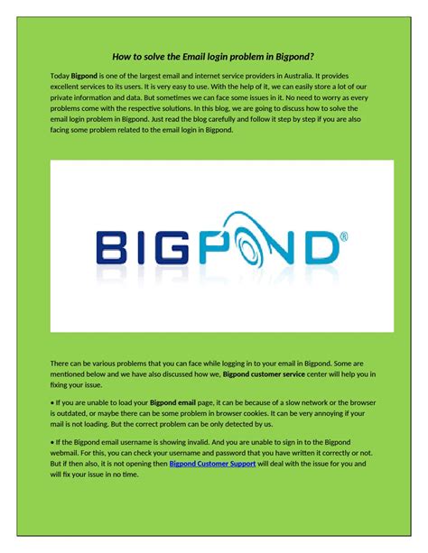 Login to Bigpond